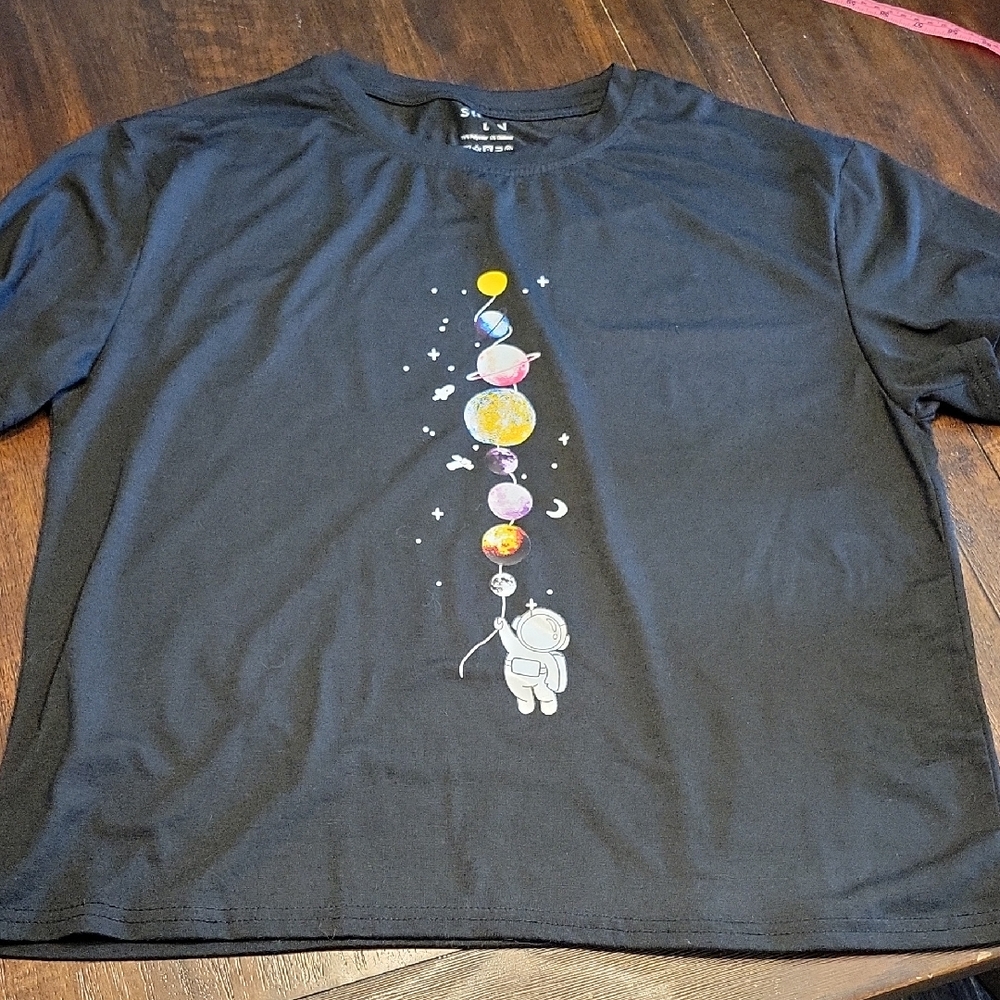 Black Cosmic Planets Tee